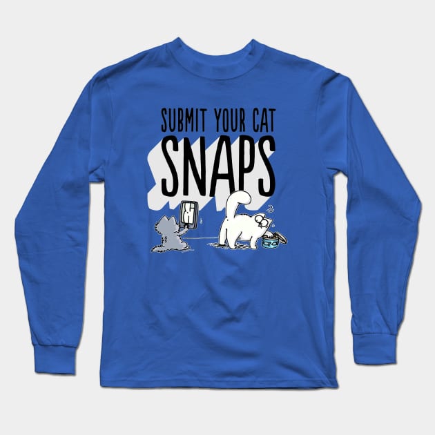 Simons Cat Submit Your Cat Snaps (2) Long Sleeve T-Shirt by devanpm